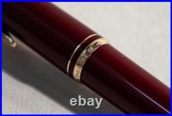 Rare Montblanc Lever Ballpoint Pen N° 28 IN Wine Red & Gold With New Mine