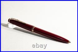 Rare Montblanc Lever Ballpoint Pen N° 28 IN Wine Red & Gold With New Mine
