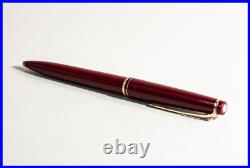 Rare Montblanc Lever Ballpoint Pen No. 28 in Burgundy & Gold with New Refill