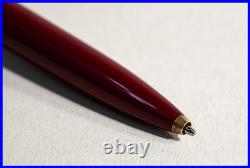 Rare Montblanc Lever Ballpoint Pen No. 28 in Burgundy & Gold with New Refill