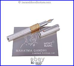 Rare Montblanc Mahatma Gandhi Great Characters Le 241 Fountain Pen 18k Gold