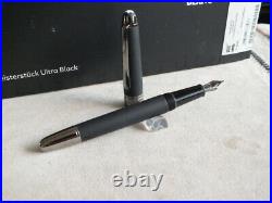 Rare Montblanc Meisterstück Edition Ultra Black Classique 145 Fountain Pen