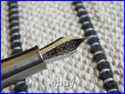 Rare Montegrappa Limited Edition 100 Cult Q1 Titanium Leather 18K Fountain Pen