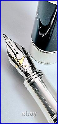 Rare! Montegrappa Pele P-10 Limited Edition 639/1940 Fountain Pen Broad Nib