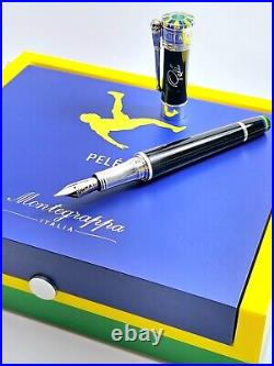 Rare! Montegrappa Pele P-10 Limited Edition 639/1940 Fountain Pen Broad Nib