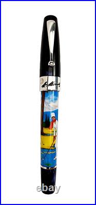Rare! Montegrappa St Moritz 2010 Summer Golf Fountain Pen Medium Nib Issmlr