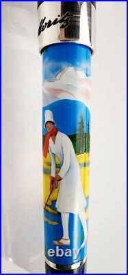 Rare! Montegrappa St Moritz 2010 Summer Golf Fountain Pen Medium Nib Issmlr