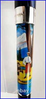 Rare! Montegrappa St Moritz 2010 Summer Golf Fountain Pen Medium Nib Issmlr