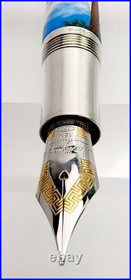 Rare! Montegrappa St Moritz 2010 Summer Golf Fountain Pen Medium Nib Issmlr