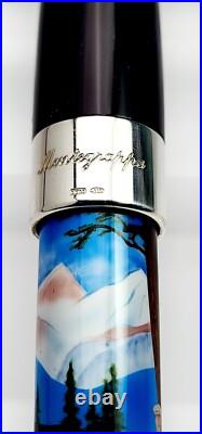 Rare! Montegrappa St Moritz 2010 Summer Golf Fountain Pen Medium Nib Issmlr