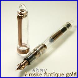 Rare! NAGASAWA Original Fountain Pen PROSKE Antique Gold Sailor Profit 14K Japan