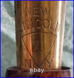 Rare NEW LINCOLN Celluloid FOUNTAIN PEN #1 Gold Nib BAD CAP Early 1900's