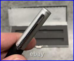 Rare NEW Messmer Chrome Fountain Pen Germany In Hardshell Carrying Case