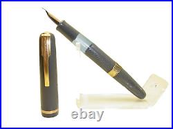 Rare NOS 50´s MATADOR CLICK 421 Guilloche Fountain Pen RARE Gray Color Flexy EF