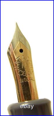 Rare NOS 50´s MATADOR CLICK 421 Guilloche Fountain Pen RARE Gray Color Flexy EF