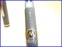 Rare NOS 50´s MATADOR CLICK 421 Guilloche Fountain Pen RARE Gray Color Flexy EF