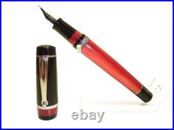 Rare NOS Italian DELTA PASSION Fountain Pen Flexy 14K F Silver Accents