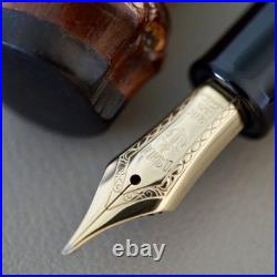 Rare Nagahara Sailor Bamboo Fountain Pen 21K Gold Nib Used
