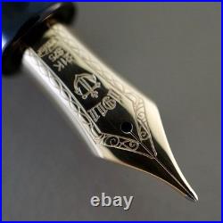 Rare Nagahara Sailor Bamboo Fountain Pen 21K Gold Nib Used