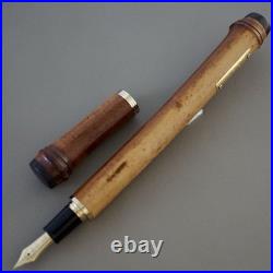 Rare Nagahara Sailor Bamboo Fountain Pen 21K Gold Nib Used