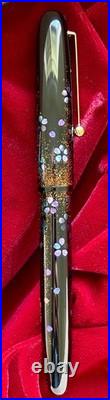 Rare Namiki Yukari Yozakura Raden Cherry Blossoms at Night Fountain Pen New 18K