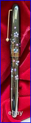 Rare Namiki Yukari Yozakura Raden Cherry Blossoms at Night Fountain Pen New 18K