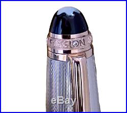 Rare New MONTBLANC Meisterstück146 Silver 75 Ann LE Diamond Fountain Pen 1999