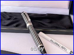 Rare New Montblanc Boheme Crystal Platinum Plated Line Rollerball Pen SALE