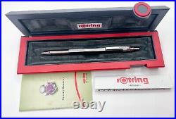 Rare New Rotring Newton Graphite Titanium Color Ballpoint Pen W Holland Box