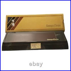 Rare New Vintage Silver-toned Compu Chron Digital Pen Watch