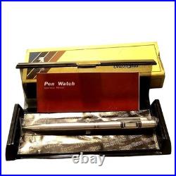 Rare New Vintage Silver-toned Compu Chron Digital Pen Watch