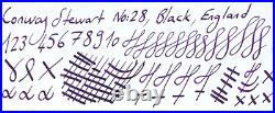 Rare Nib! Conway Stewart 28, Mki, Black, Firm 14k Oblique Broad Nib