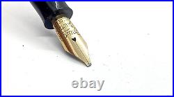 Rare Nib! Conway Stewart New Perfection Pen, Blue Marble, 14k Relief Bb Nib
