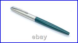 Rare Nib! Parker 45 Pen, Forest Green, 14k Oblique Medium (r) Nib, England