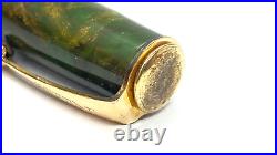 Rare Nib! Parker Slender Moderne Pen, Green & Bronze, Semi Flex, 14k Om Nib