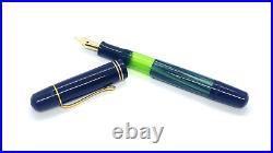 Rare Nib! Pelikan 100n Pen, Green Marble, Semi Flex, 14k Kugelmedium (km) Nib