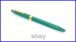 Rare Nib! Sheaffer Admiral Snorkel Pen, Pastel Green, 14k Oblique Medium Nib