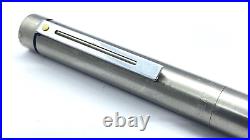 Rare Nib! Sheaffer Targa Pen, 1001, Brushed Chrome, Steel Italic Broad Nib