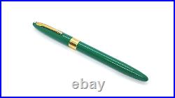 Rare Nib! Sheaffer Valiant Snorkel Pen, Pastel Green, 14k Oblique Medium Nib