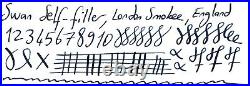 Rare Nib! Swan Pen, London Smoke, Semi Flex 14k Italic Broad Nib, England