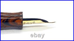 Rare Nib! Waterman 52 Pen, Red Ripple, Springy, 14k Oblique Broad Nib, USA