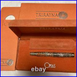 Rare OMAS TRIRATNA Fountain pen Nib 18K M with box