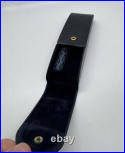 Rare OMAS for Brioni Fountain Pen, Blue Resin, Sterling Trim, 18K Nib, + Case