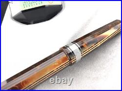 Rare Omas EXTRA PARAGON Fountain Pen ARCO Celluloid HT 18K M Flex nib +ink boxed