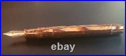 Rare Omas Paragon Arco Celluloid Fountain Pen With Gold Cap 18K M Nib