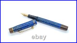 Rare! Onoto The Pen, 5123, Lapis Lazuli, Semi Flex 14k Medium Nib, England