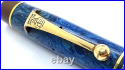 Rare! Onoto The Pen, 5123, Lapis Lazuli, Semi Flex 14k Medium Nib, England