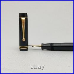 Rare Orthos Standard Ebonite Fountain Pen Button Filler 14k EF Flex Nib VTG 30s