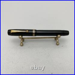 Rare Orthos Standard Ebonite Fountain Pen Button Filler 14k EF Flex Nib VTG 30s