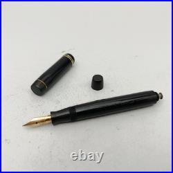 Rare Orthos Standard Ebonite Fountain Pen Button Filler 14k EF Flex Nib VTG 30s